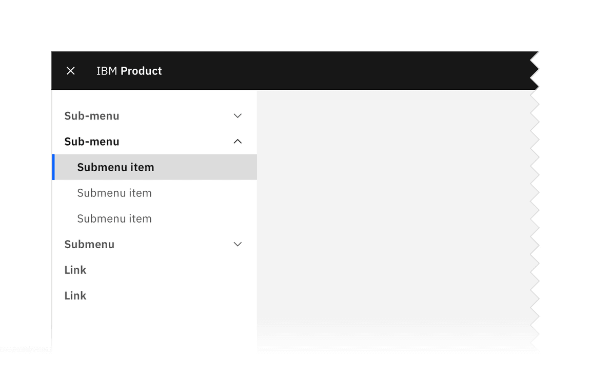 UI shell side-nav example.